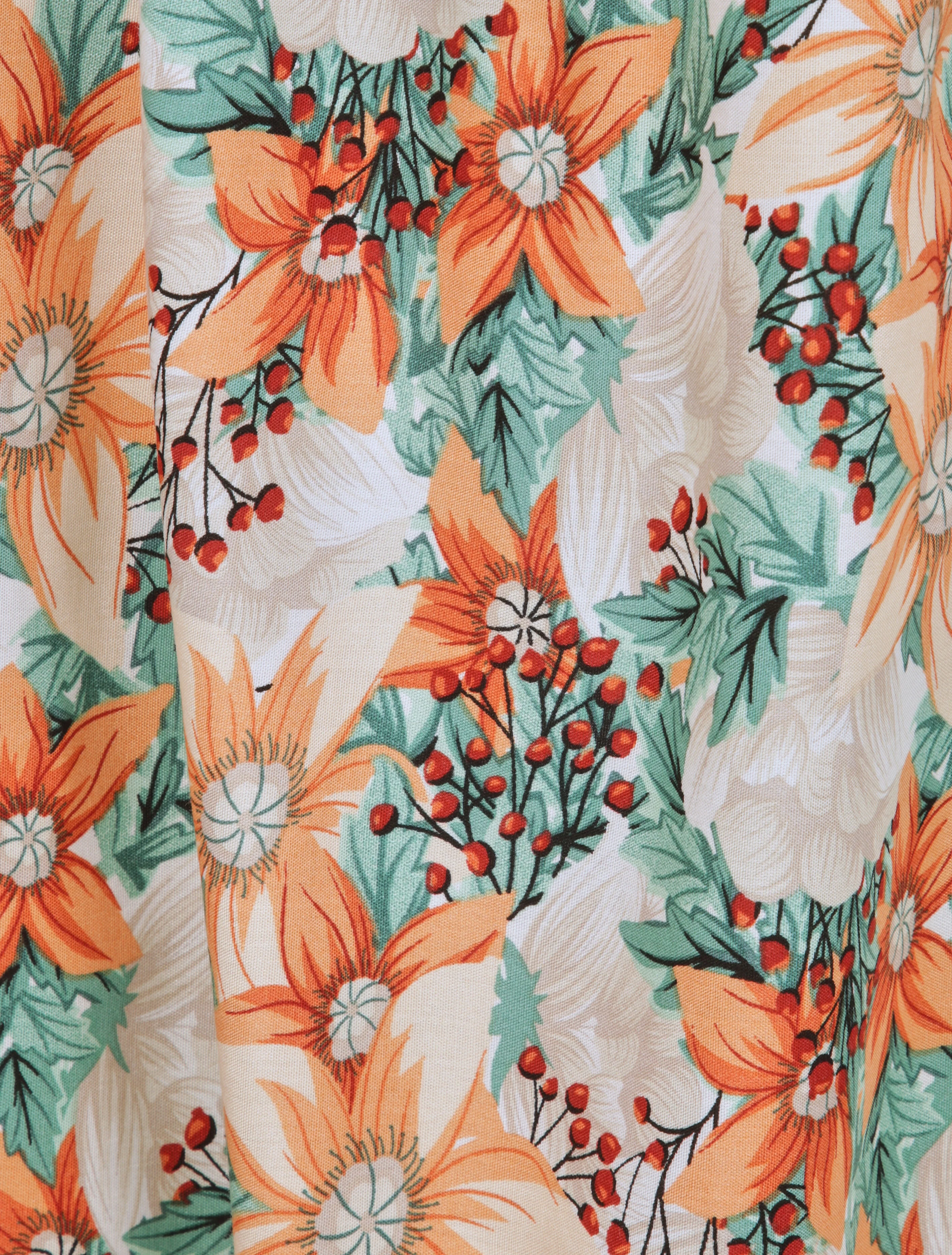 Bloemenprint plooirok - Groen - Image 4