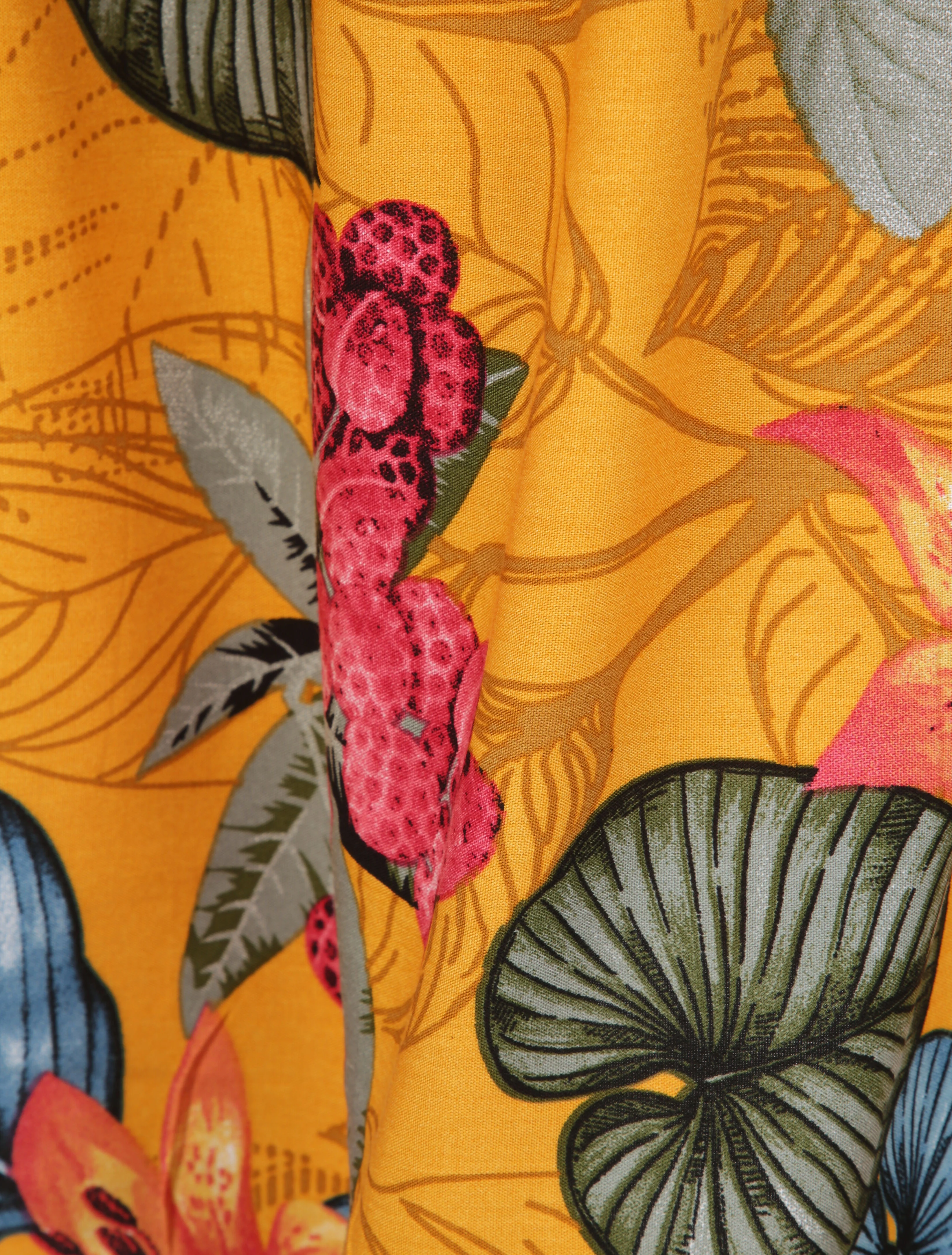Bloemenprint plooirok - Geel - Image 4