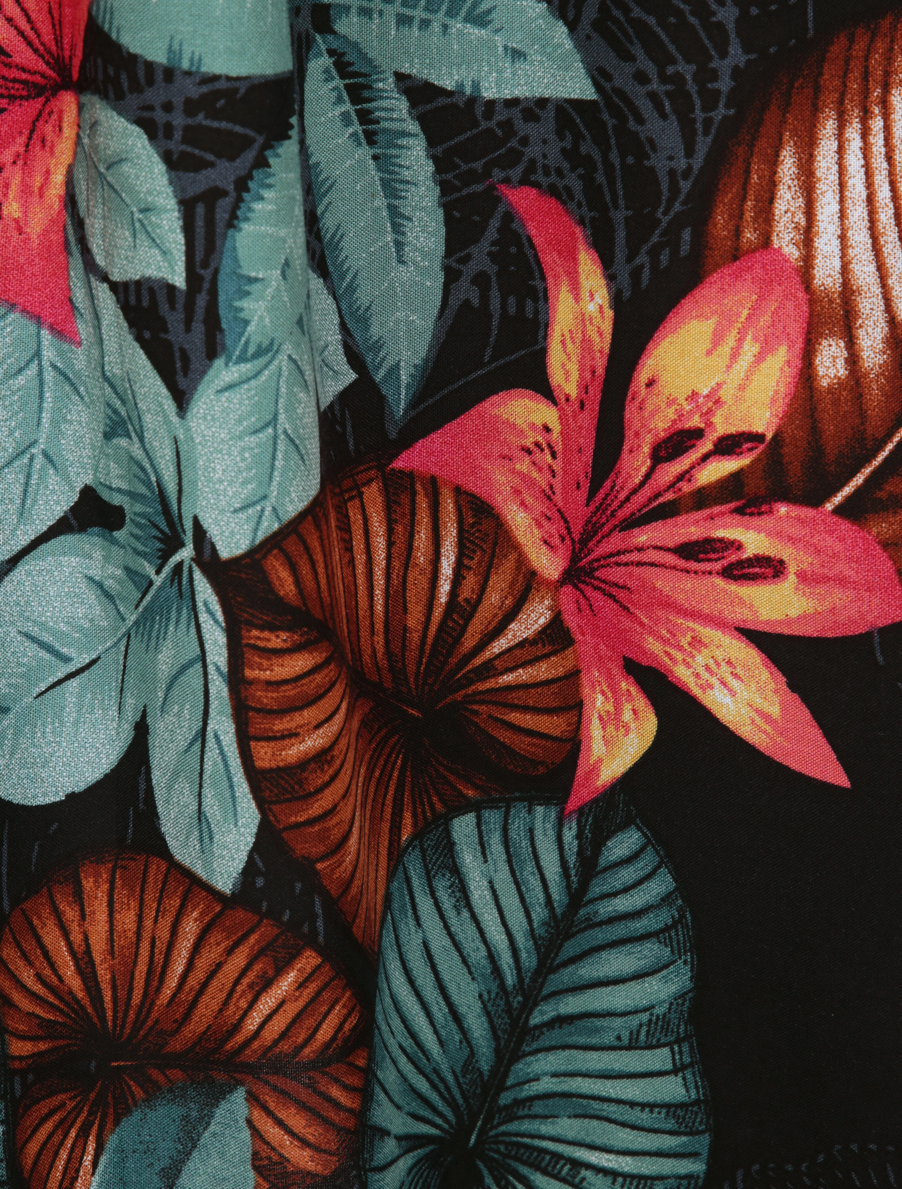 Bloemenprint plooirok - Donkerblauw - Image 4