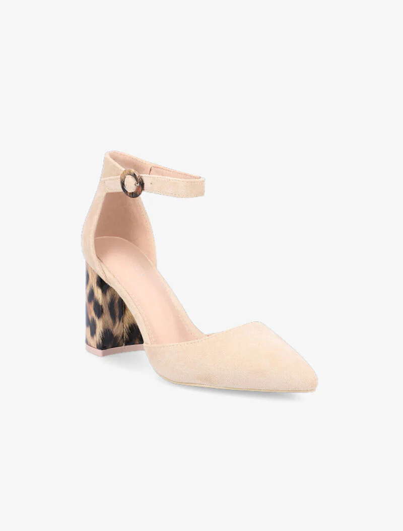 Blokhak sandalen luipaard - beige - Image 2