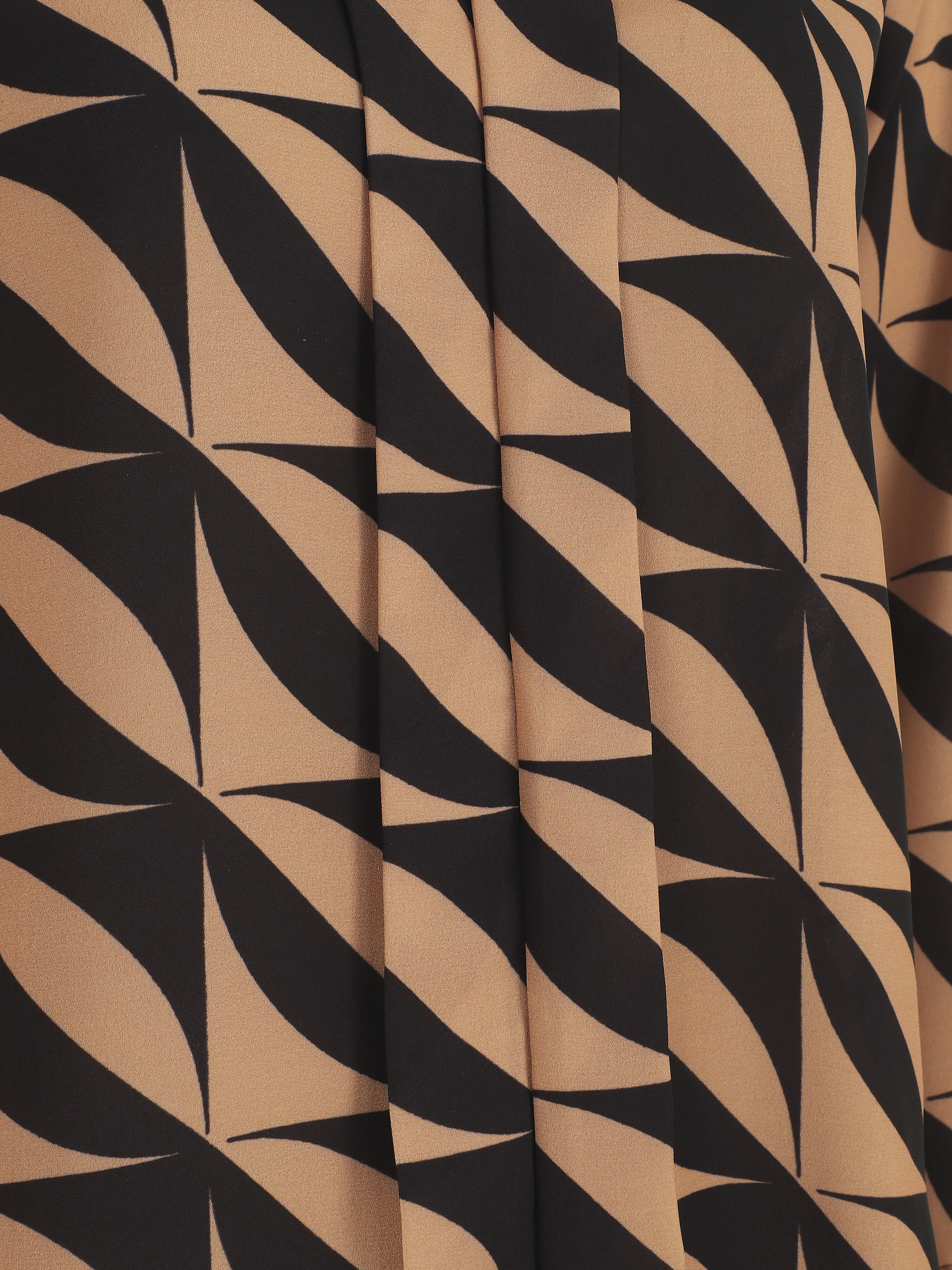 Blouse met driekwartmouwen en grafische print - Kameel - Image 3
