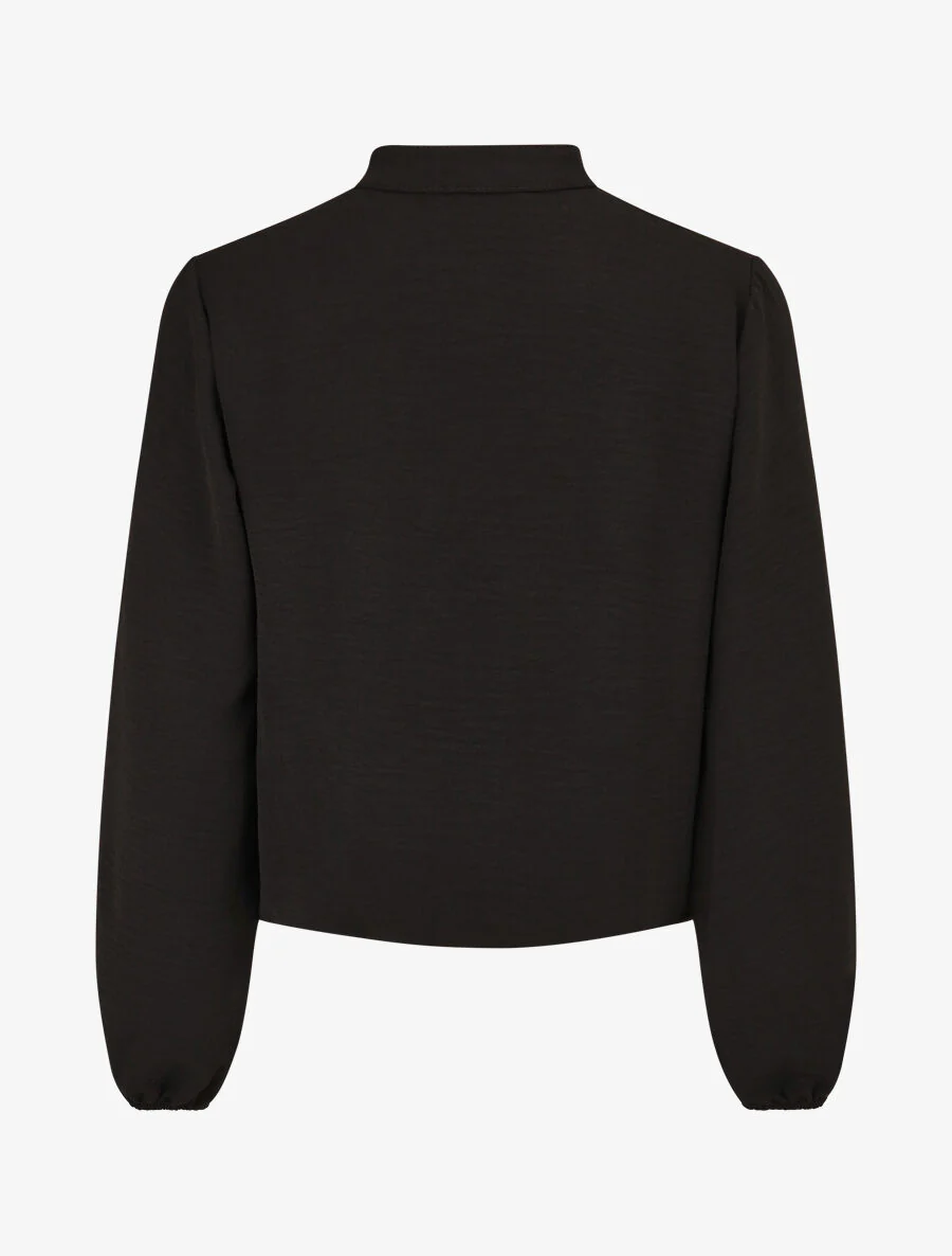 Blouse met gehaakt detail - Zwart