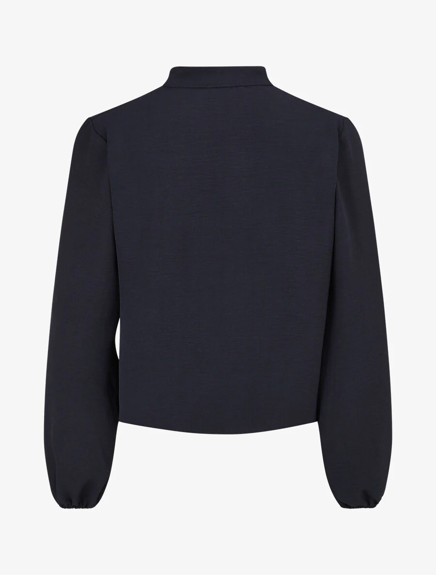 Blouse met gehaakt detail - Marineblauw