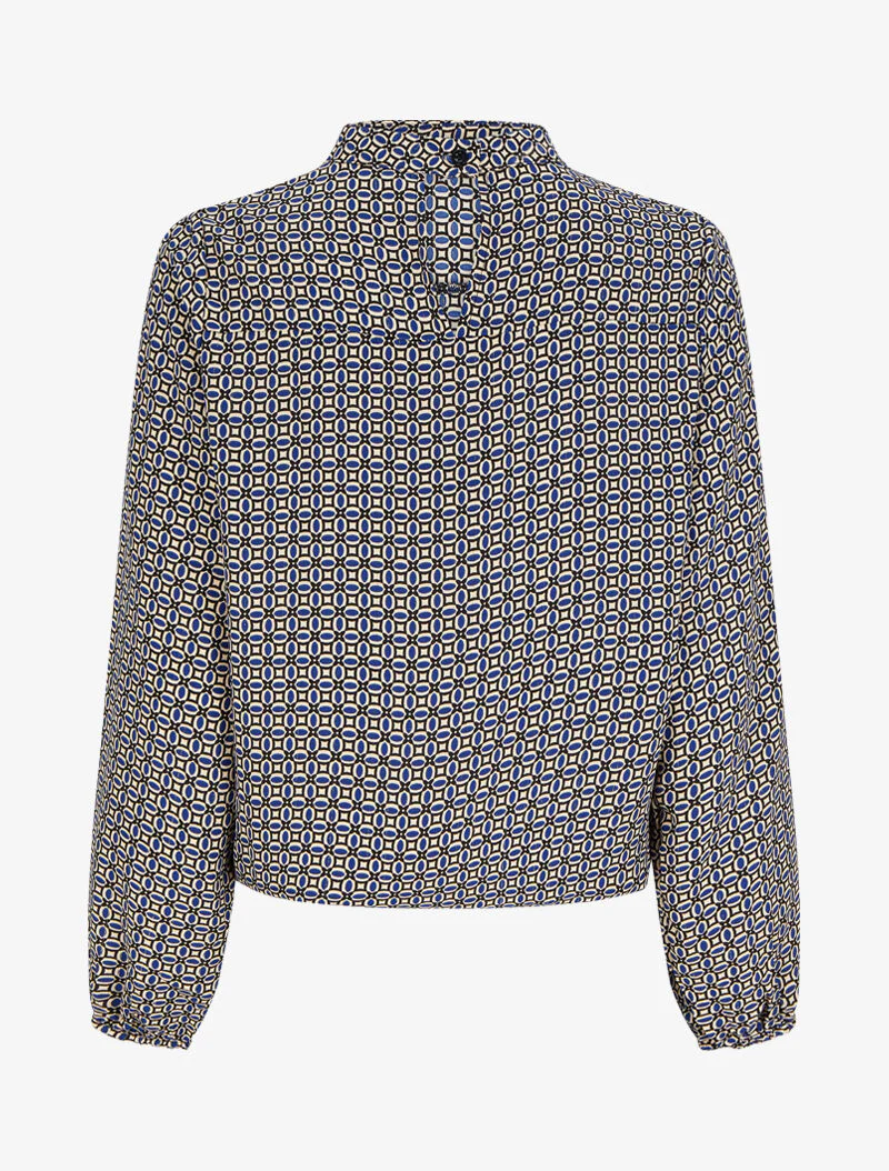 Blouse met grafische patronen - Blauw - Image 2