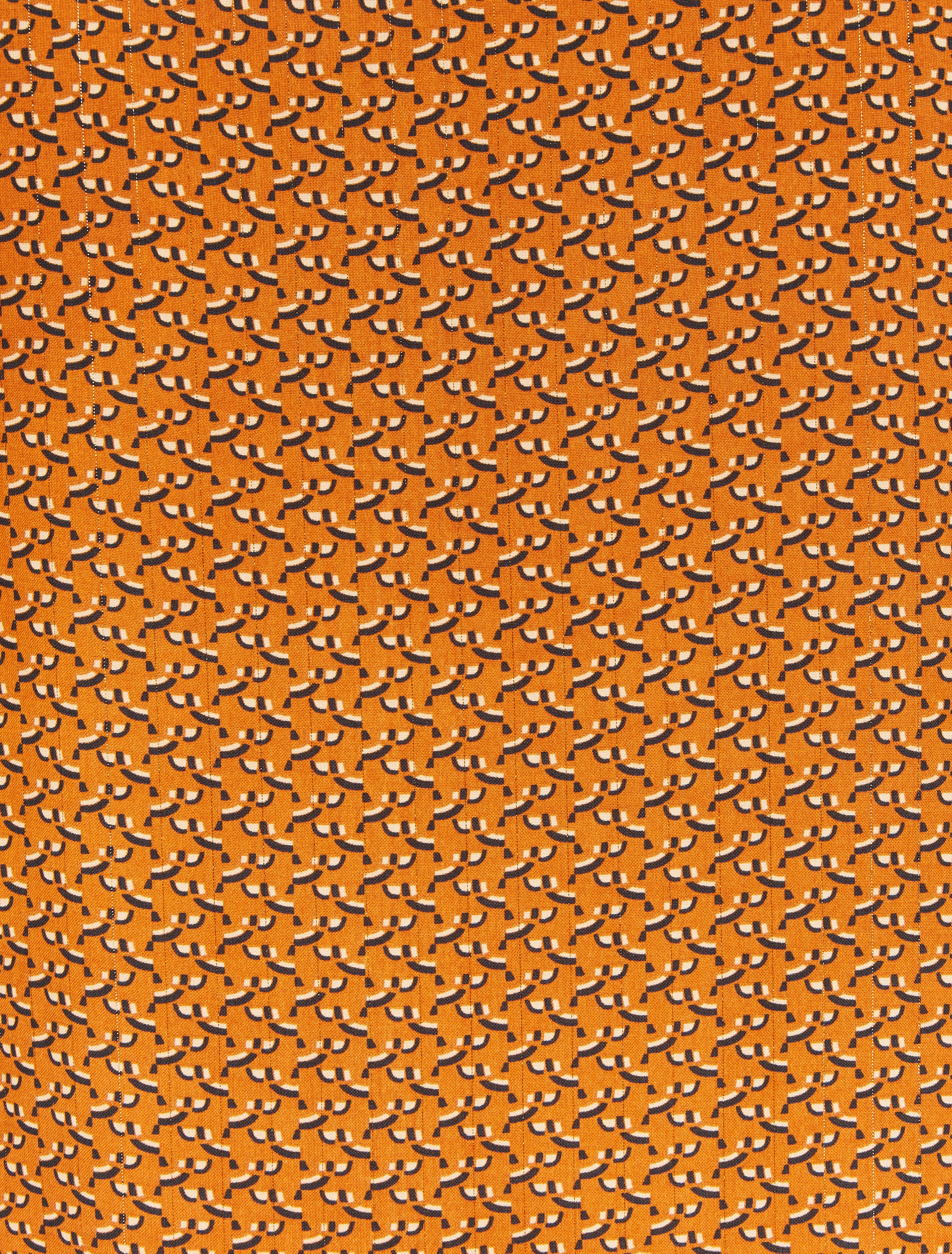 Blouse met lavallièrekraag en grafische print - Oranje - Image 4