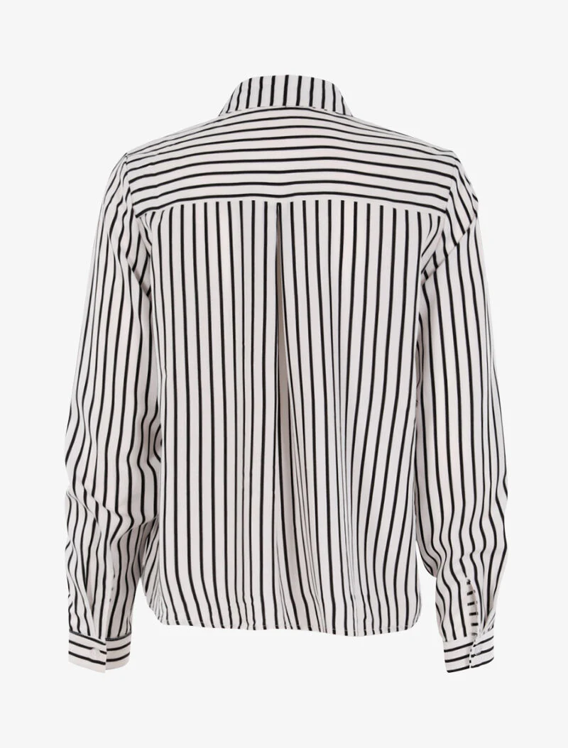 Gestreepte blouse - zwart/ecru - Image 2