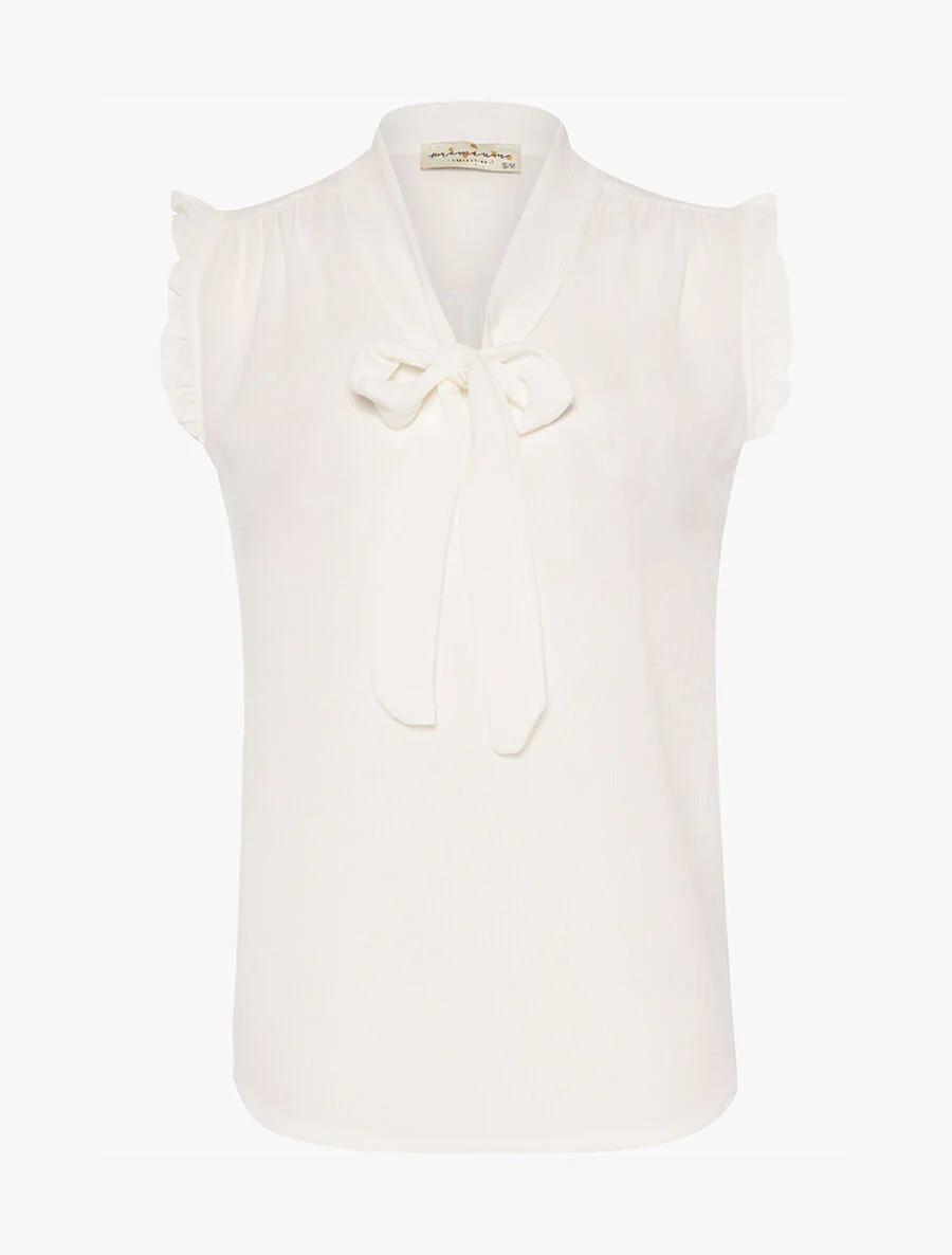Blouse met striksluiting - wit