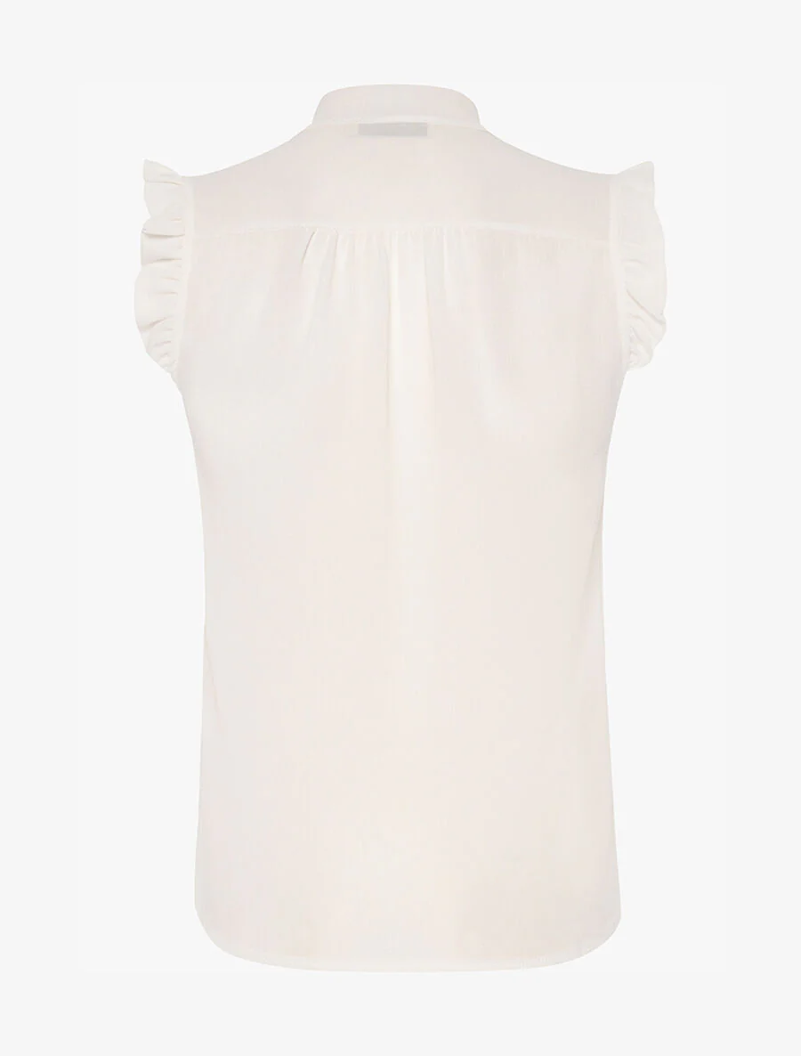 Blouse met striksluiting - wit - Image 2