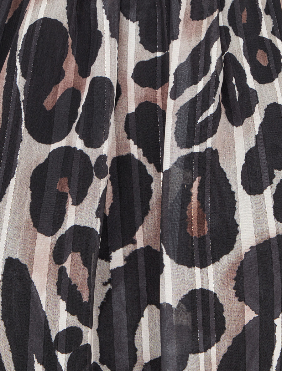 Blouse van voile met luipaardprint - Zwart - Image 3