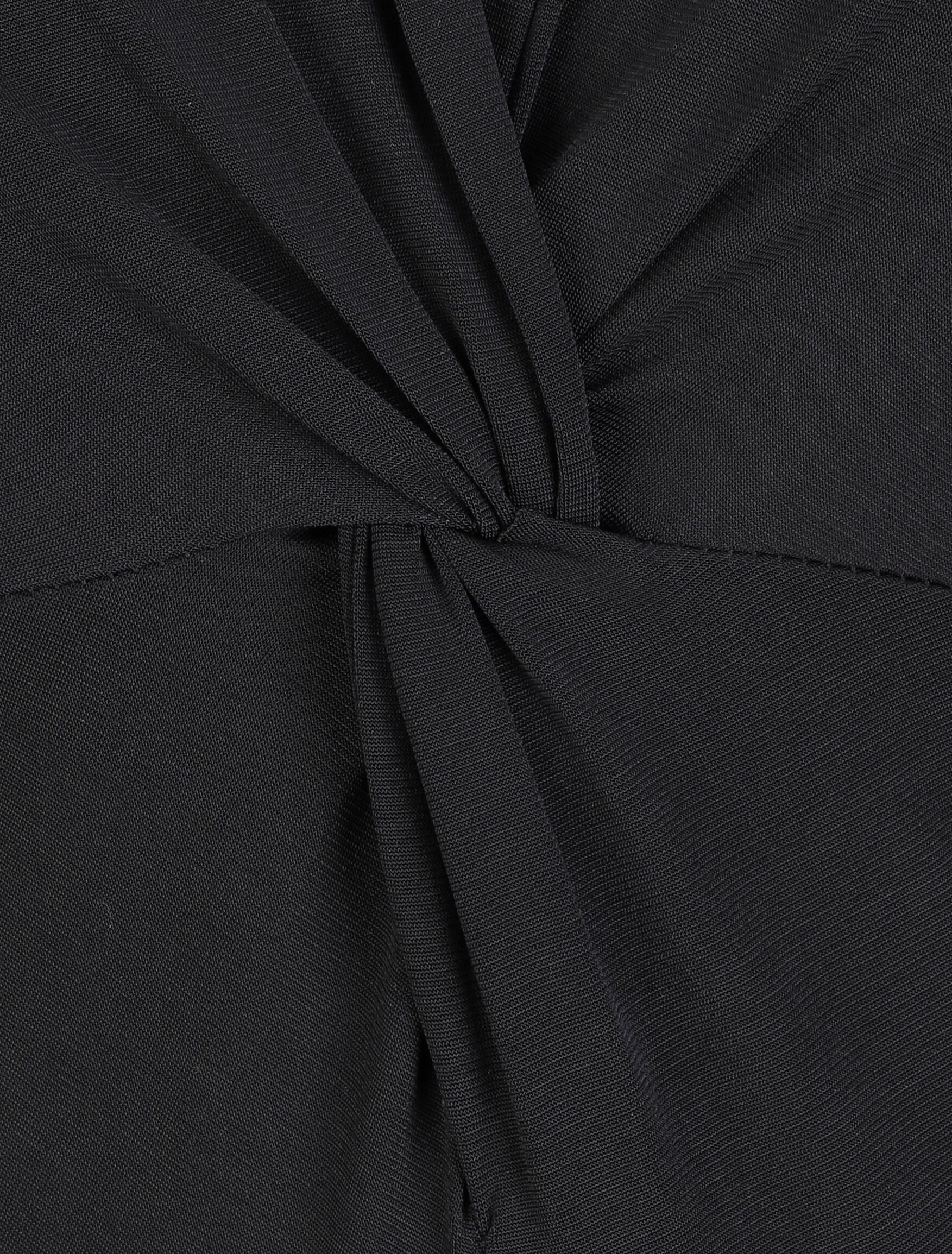 Body met knoop kraag stijl - Zwart - Image 3