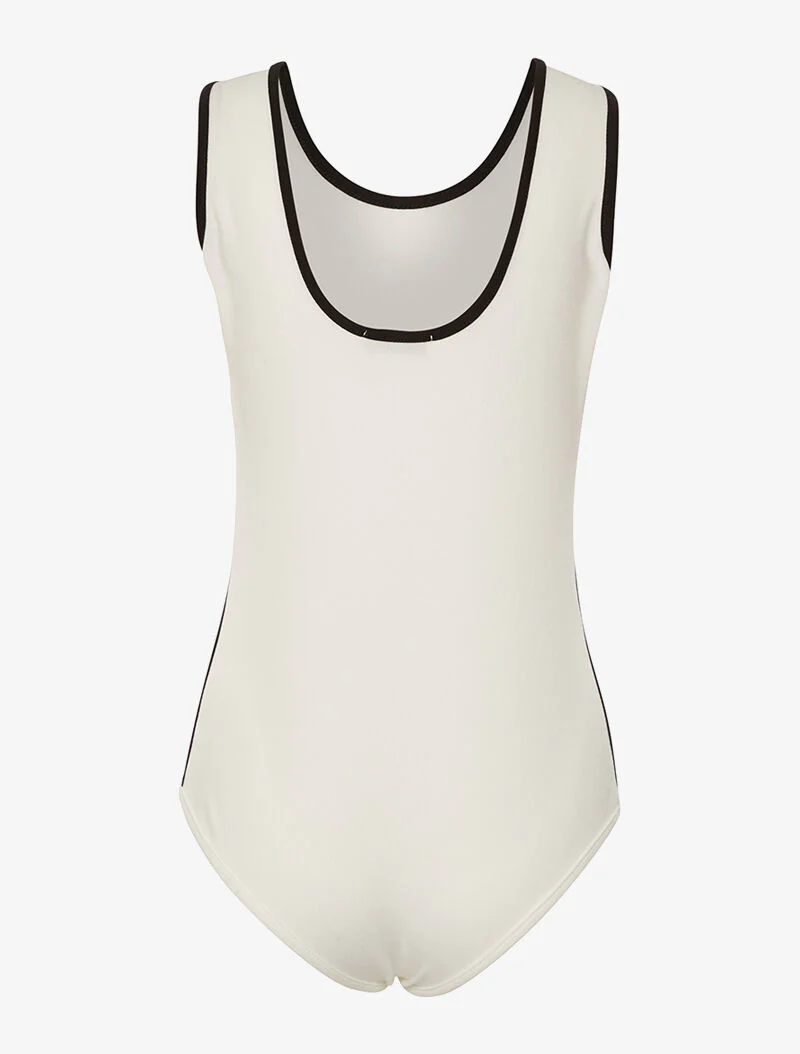 Body met sportlijnen - wit - Image 2