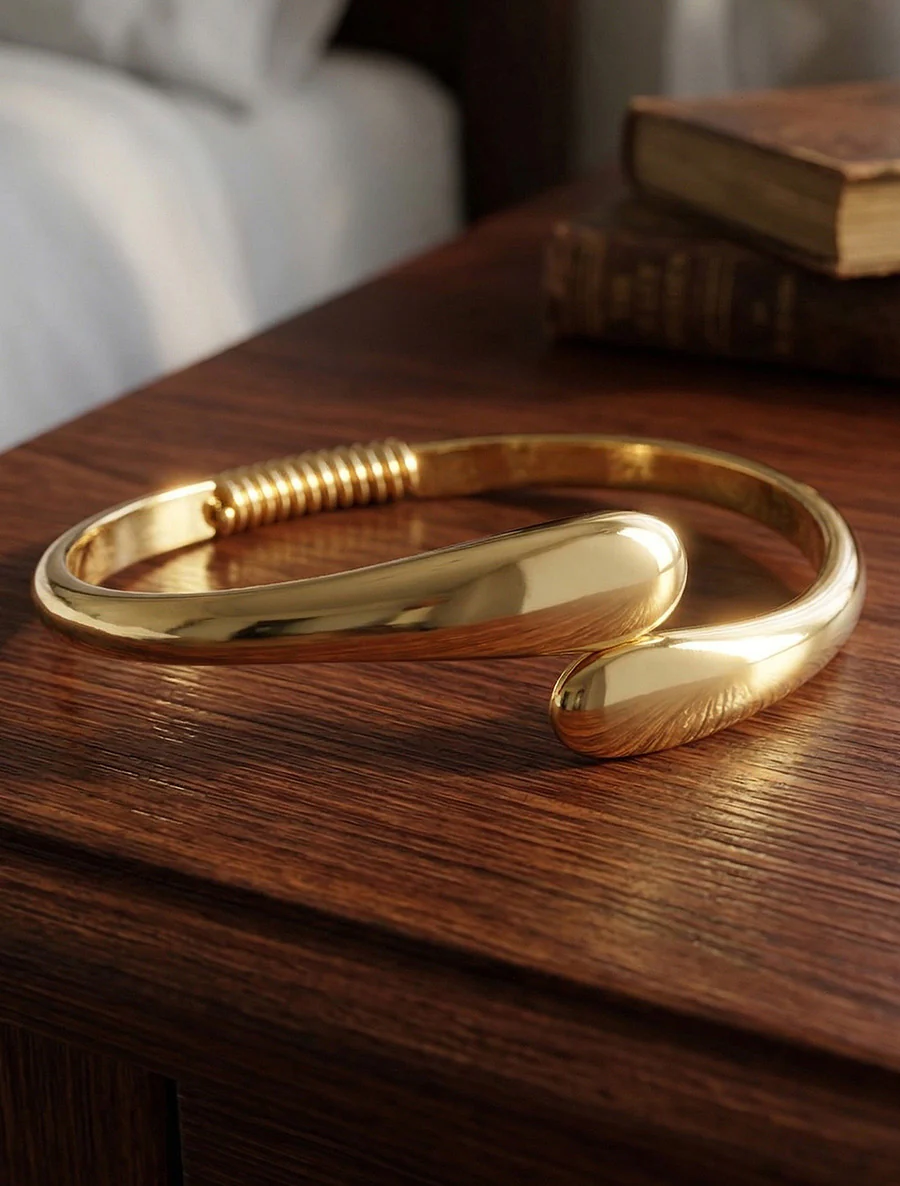 Bold bangle armband - Goud