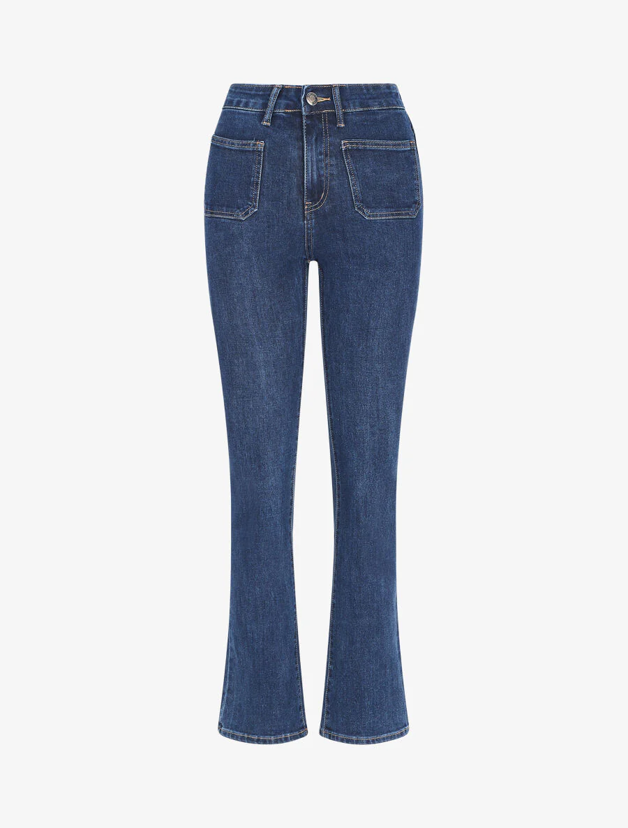 Bootcut jeans met zakken aan de voorkant - blauw