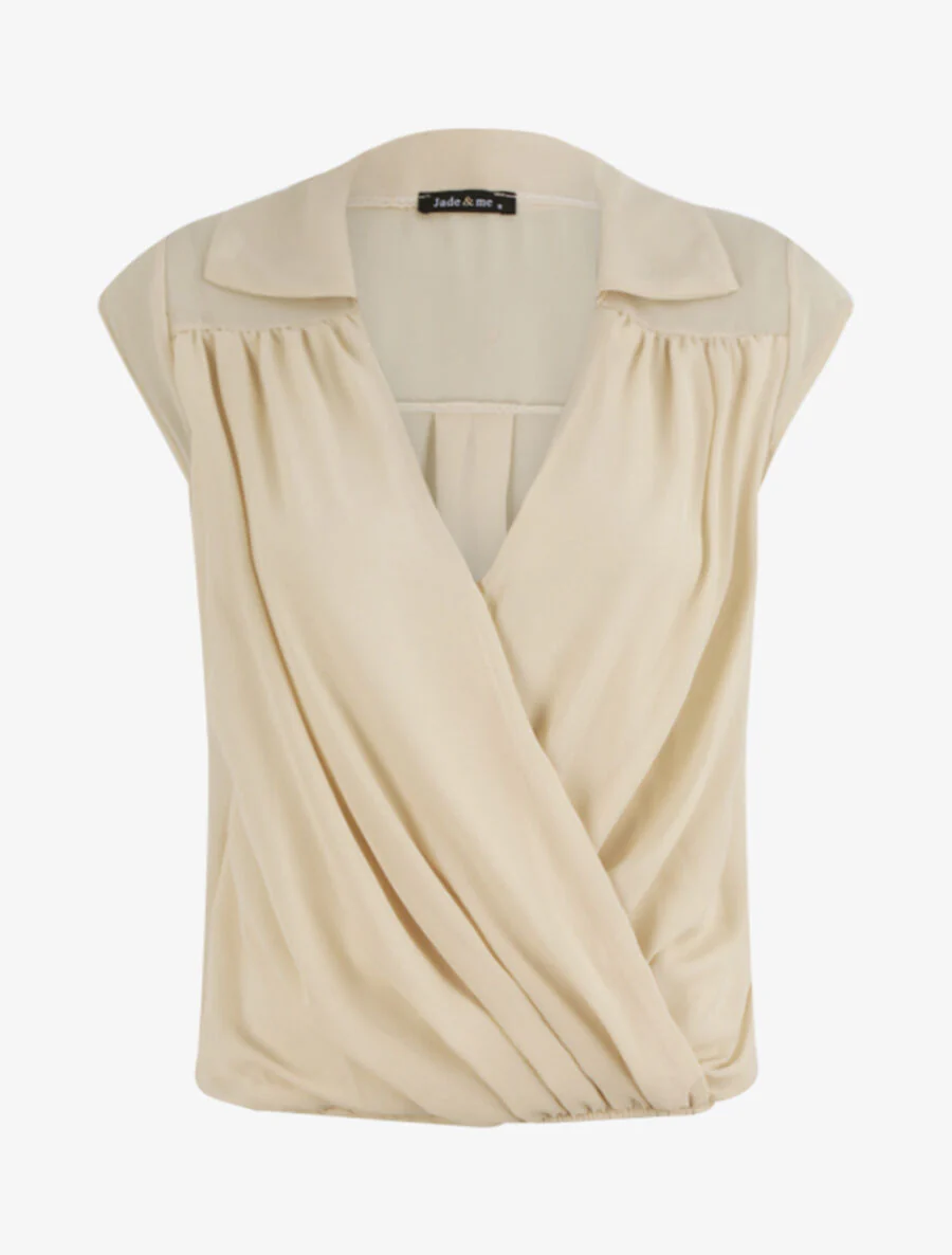 Bovenste elastische broek - Beige