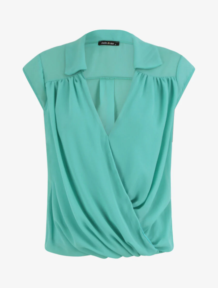 Bovenste elastische broek - Watergroen