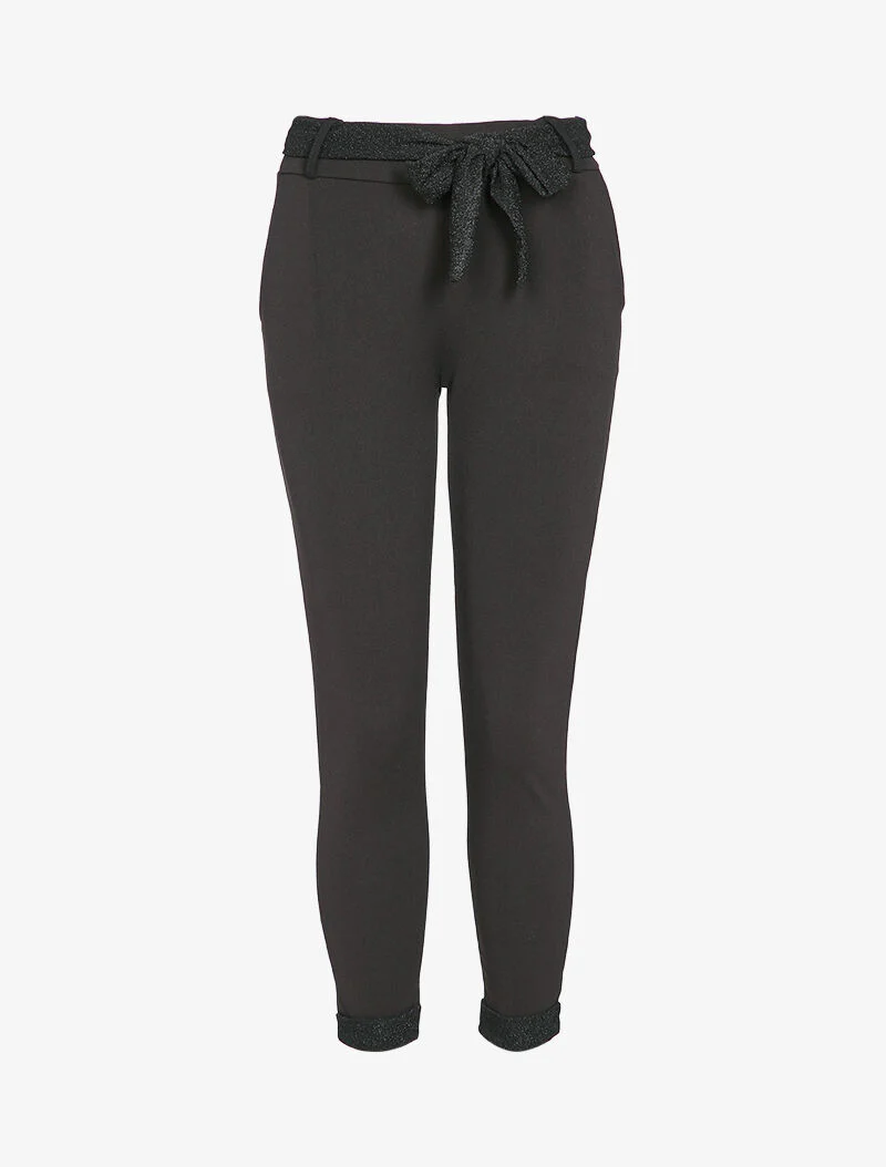7/8 hoge taille wortelbroek - Zwart