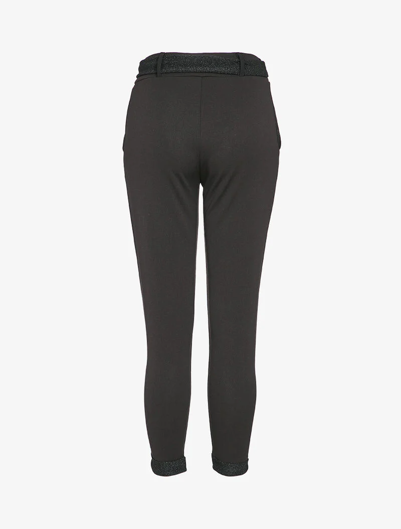 7/8 hoge taille wortelbroek - Zwart - Image 2