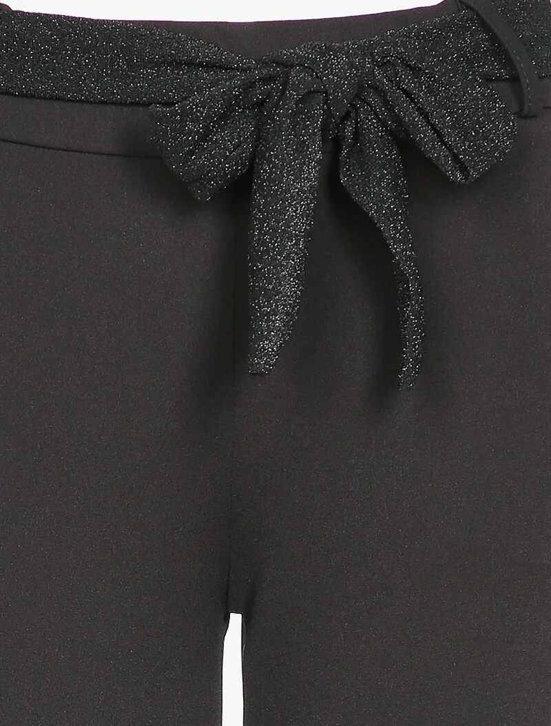 7/8 hoge taille wortelbroek - Zwart - Image 3