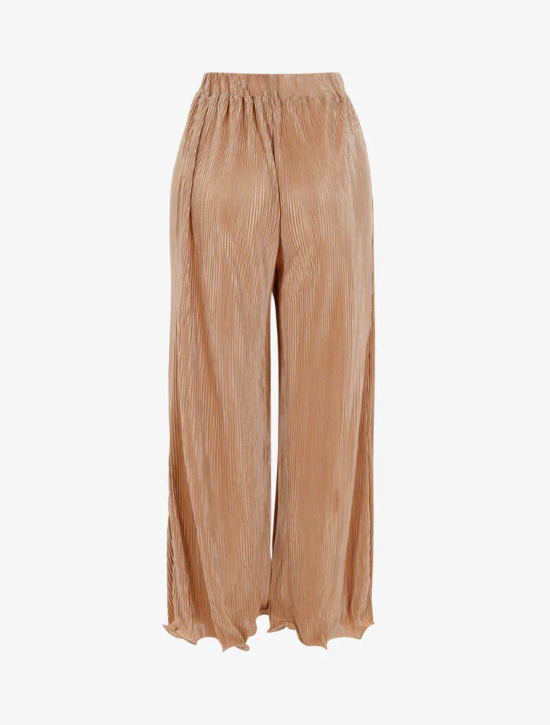 7/8 broek met wafelstructuur - beige - Image 2
