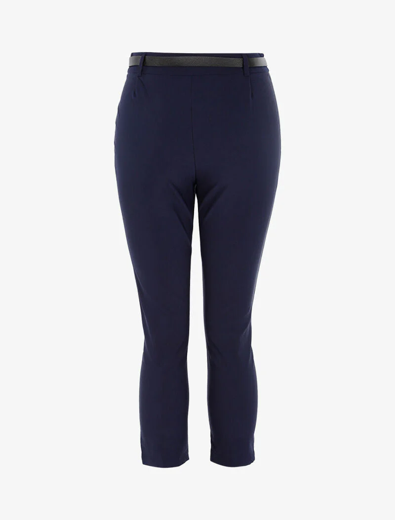 Broek 7/8 effen - marineblauw - Image 2