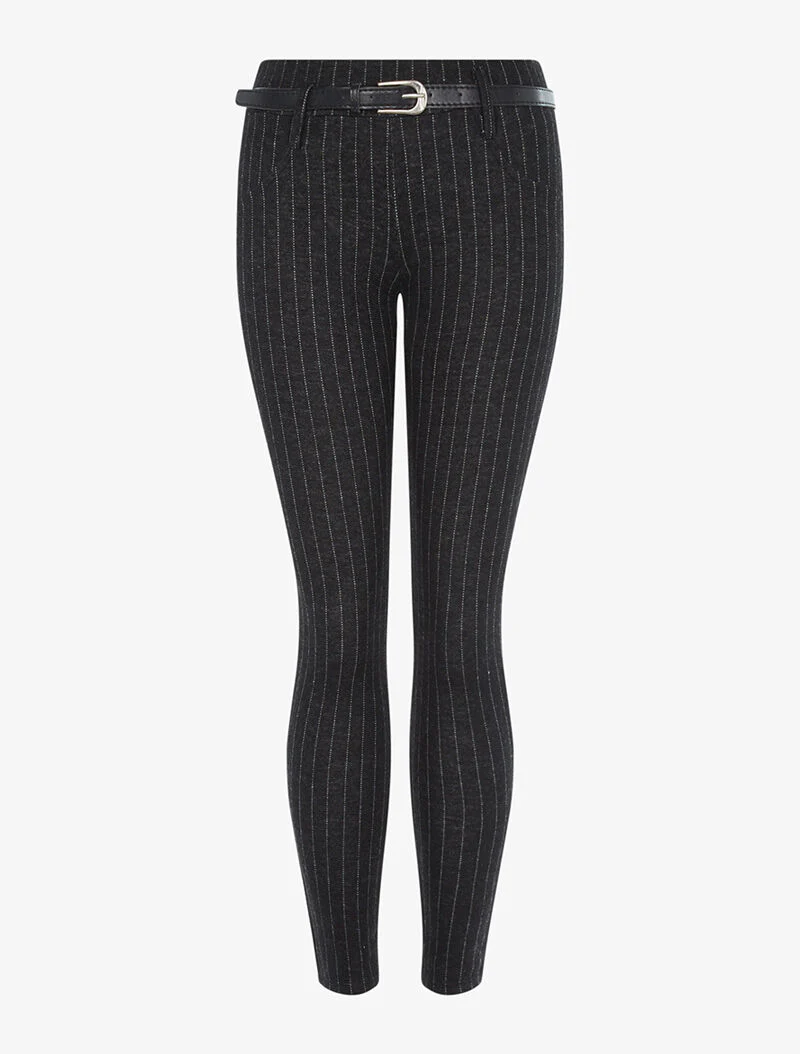 Broek met wol-effect - zwart