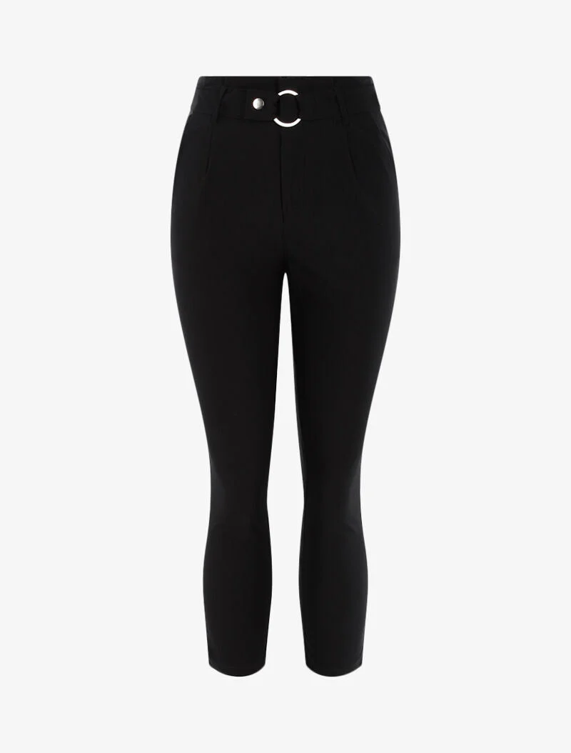 Effen 7/8 broek - zwart