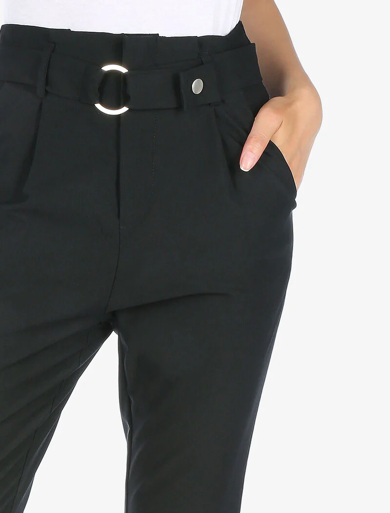 Effen 7/8 broek - zwart - Image 5
