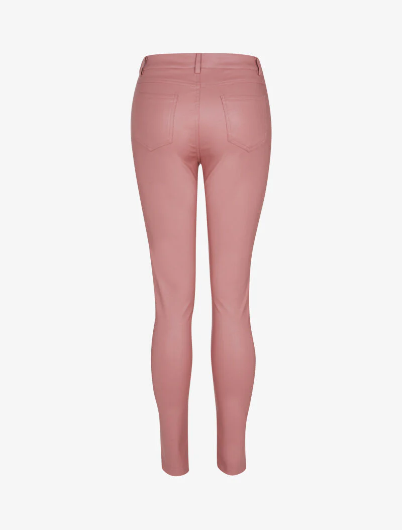 Broek in casual imitatieleer - roze - Image 2