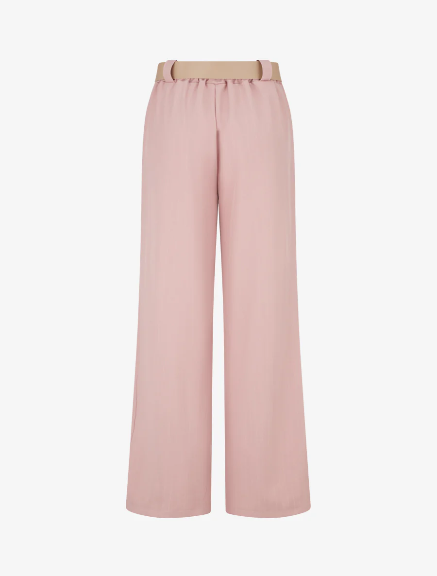 Broek met iriserende krijtstrepen - Roos - Image 2