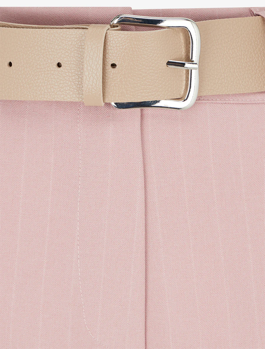 Broek met iriserende krijtstrepen - Roos - Image 3