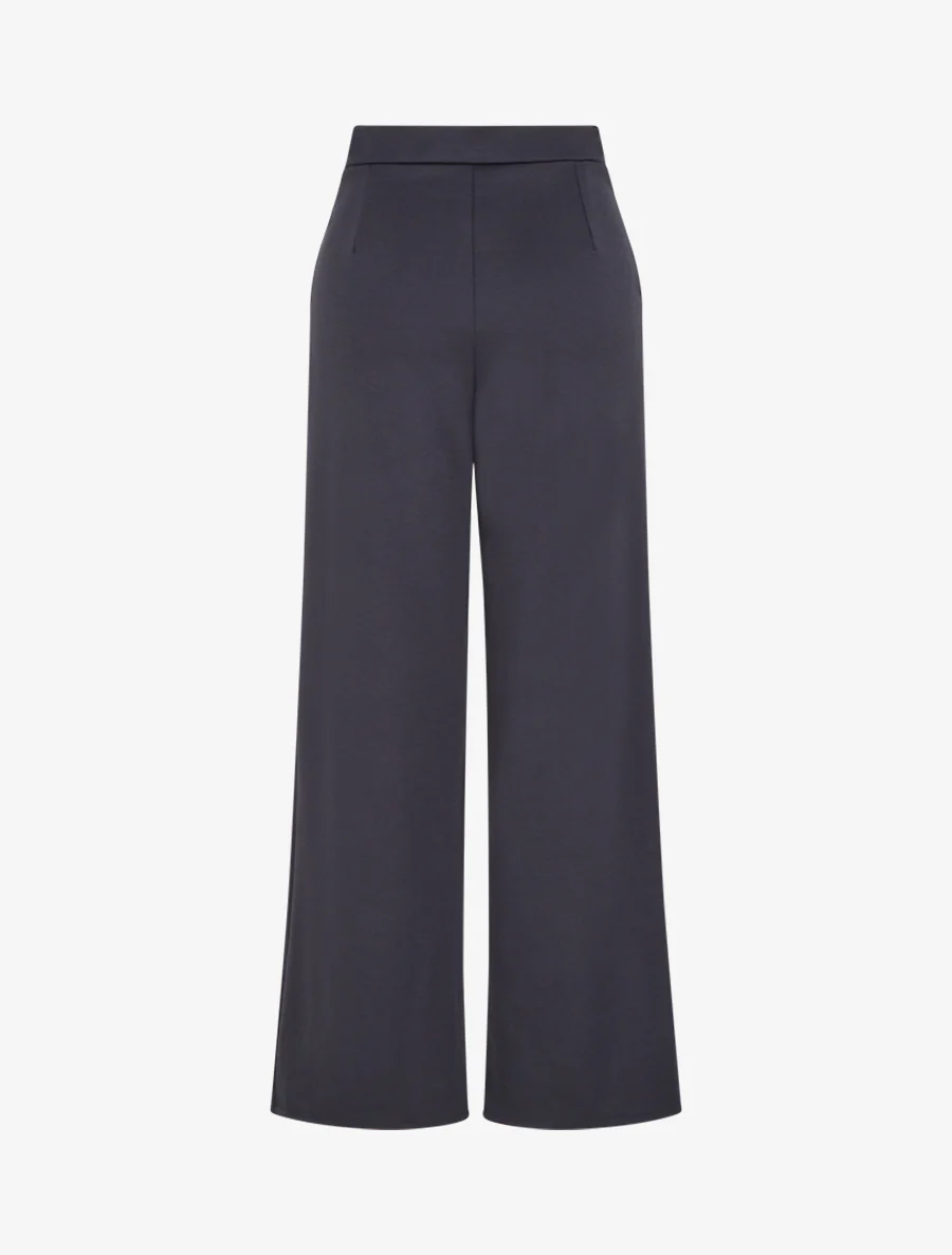 Broek met knoopsluiting aan de zijkant. - Nachtblauw - Image 2