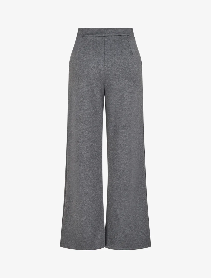 Broek met knoopsluiting aan de zijkant. - Antracietgrijs - Image 2