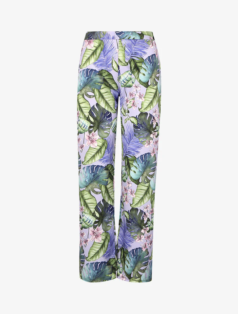 Broek met opengewerkte prints - Lila