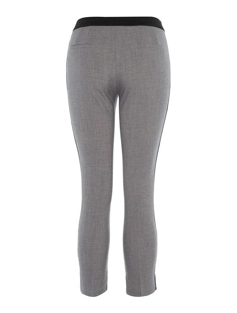 Sportieve broek met strepen - grijs - Image 2