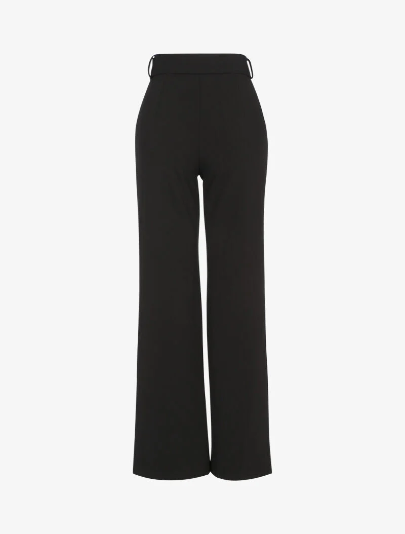 Effen wijde broek - zwart - Image 2