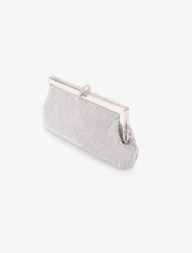 Strass beursstijl tas - Zilver - Image 2