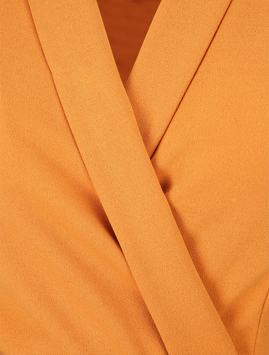 Cache-coeur halsjurk met gespleten randen - Oranje - Image 3