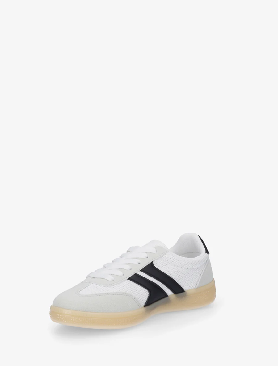 Canvas en suède sneakers - Lichtgrijs - Image 3