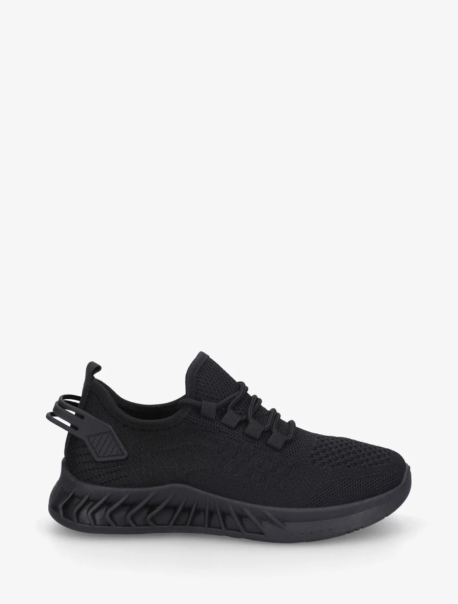 Canvas sneakers met tong - Zwart