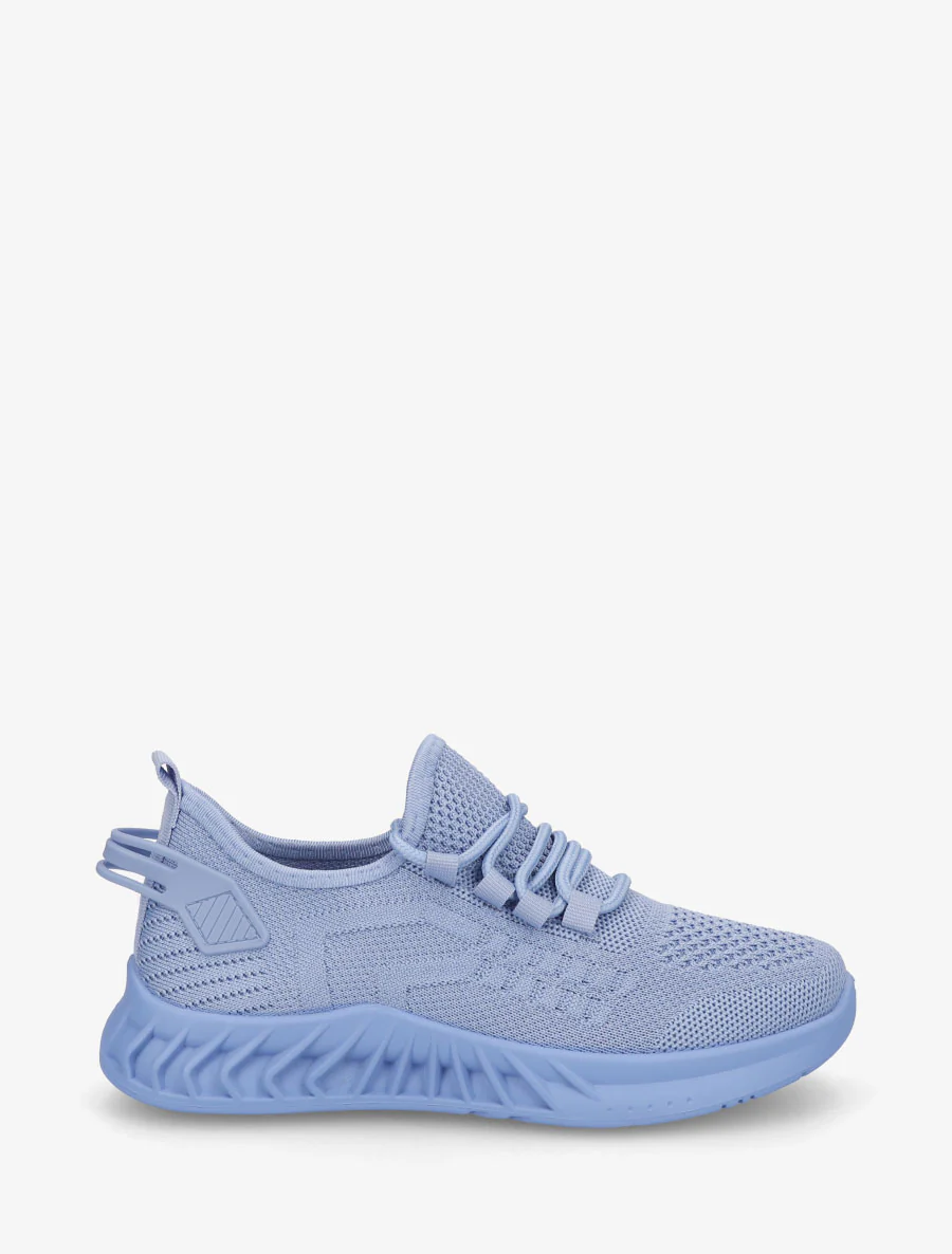 Canvas sneakers met tong - Lichtblauw
