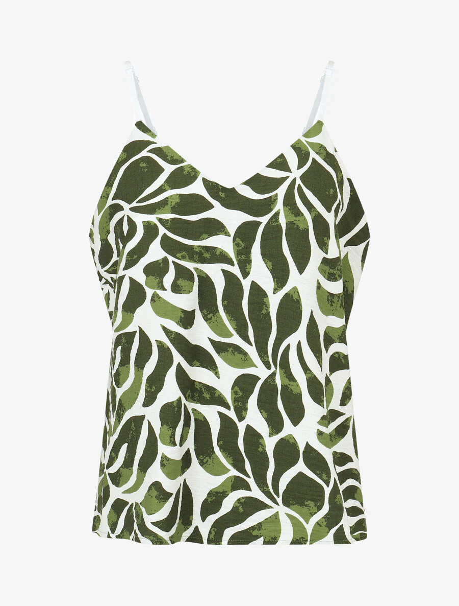 Caraco en broek met abstracte print - groen - Image 2