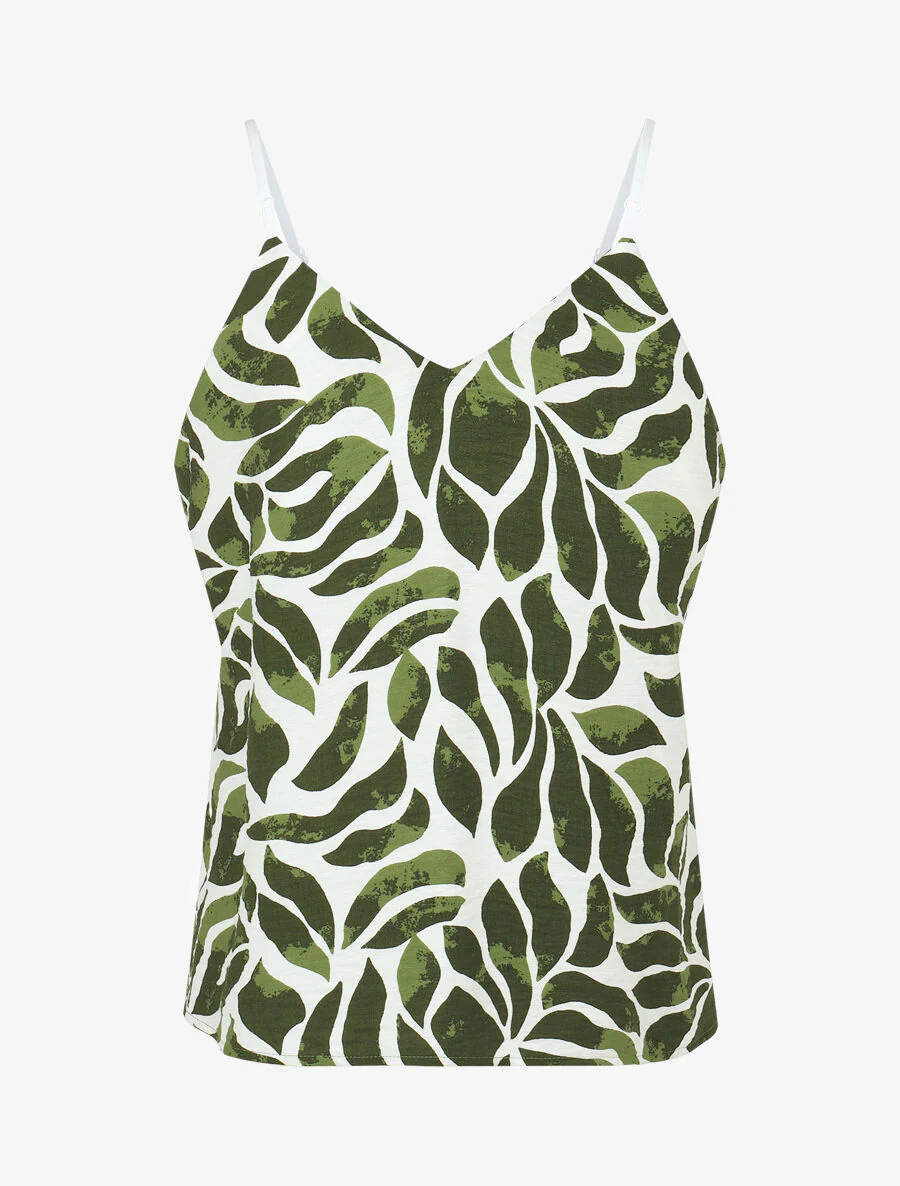 Caraco en broek met abstracte print - groen - Image 3