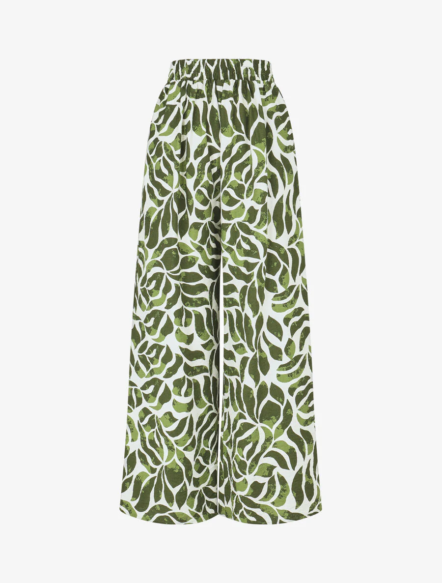 Caraco en broek met abstracte print - groen - Image 4