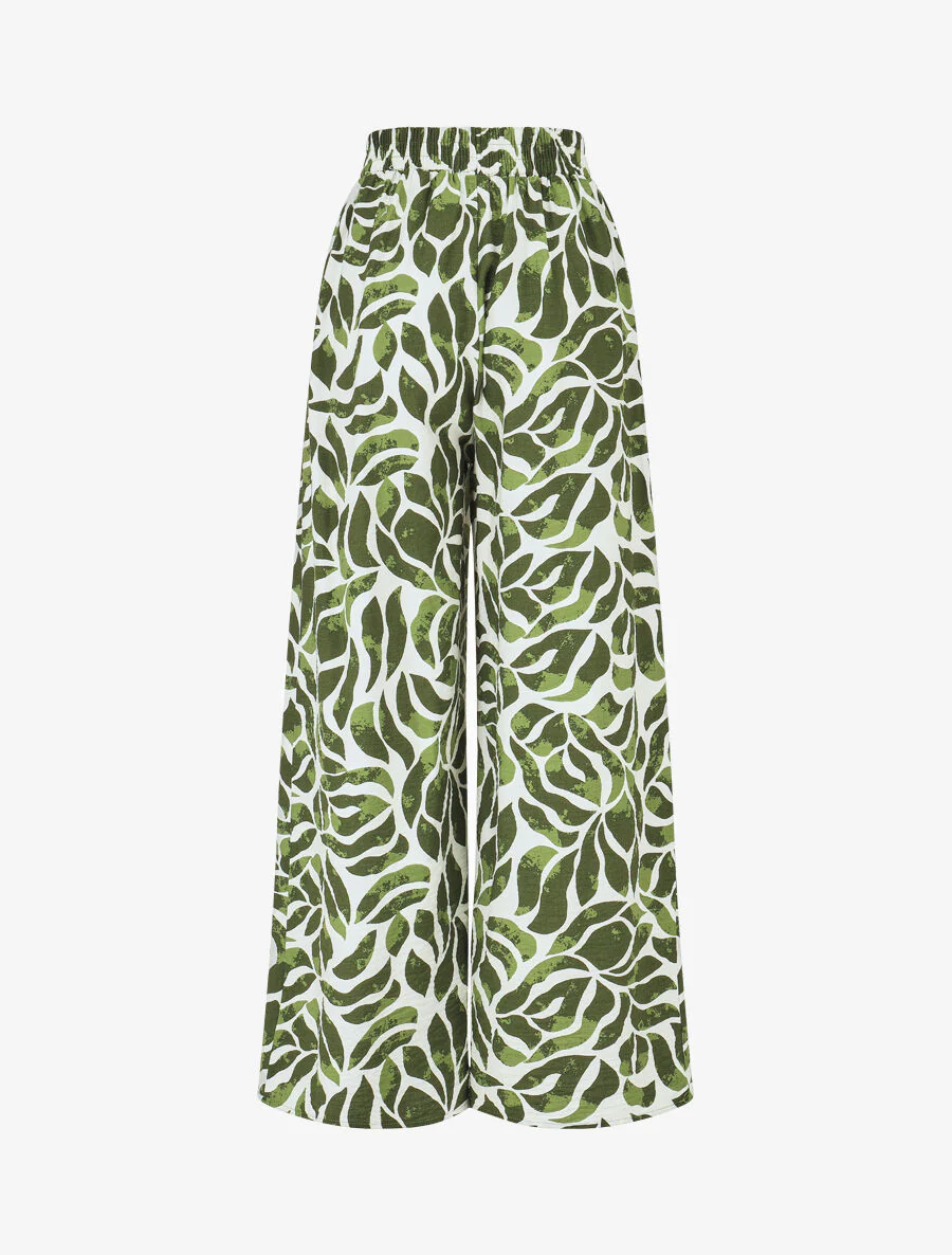 Caraco en broek met abstracte print - groen - Image 5