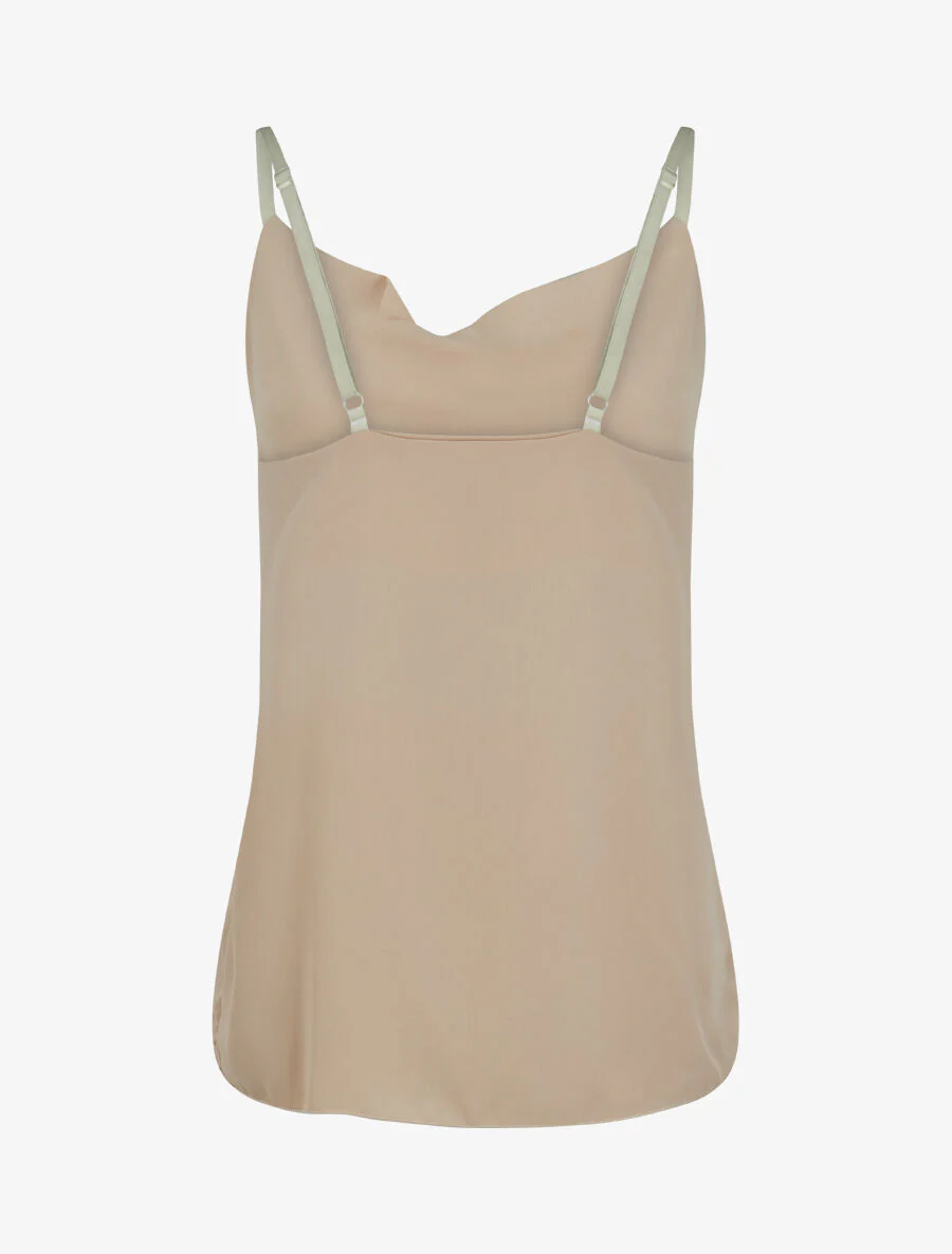 Caraco in voile met watervalhals - Beige - Image 2