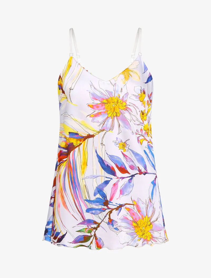 Caraco met racerback en golvende rand - lila
