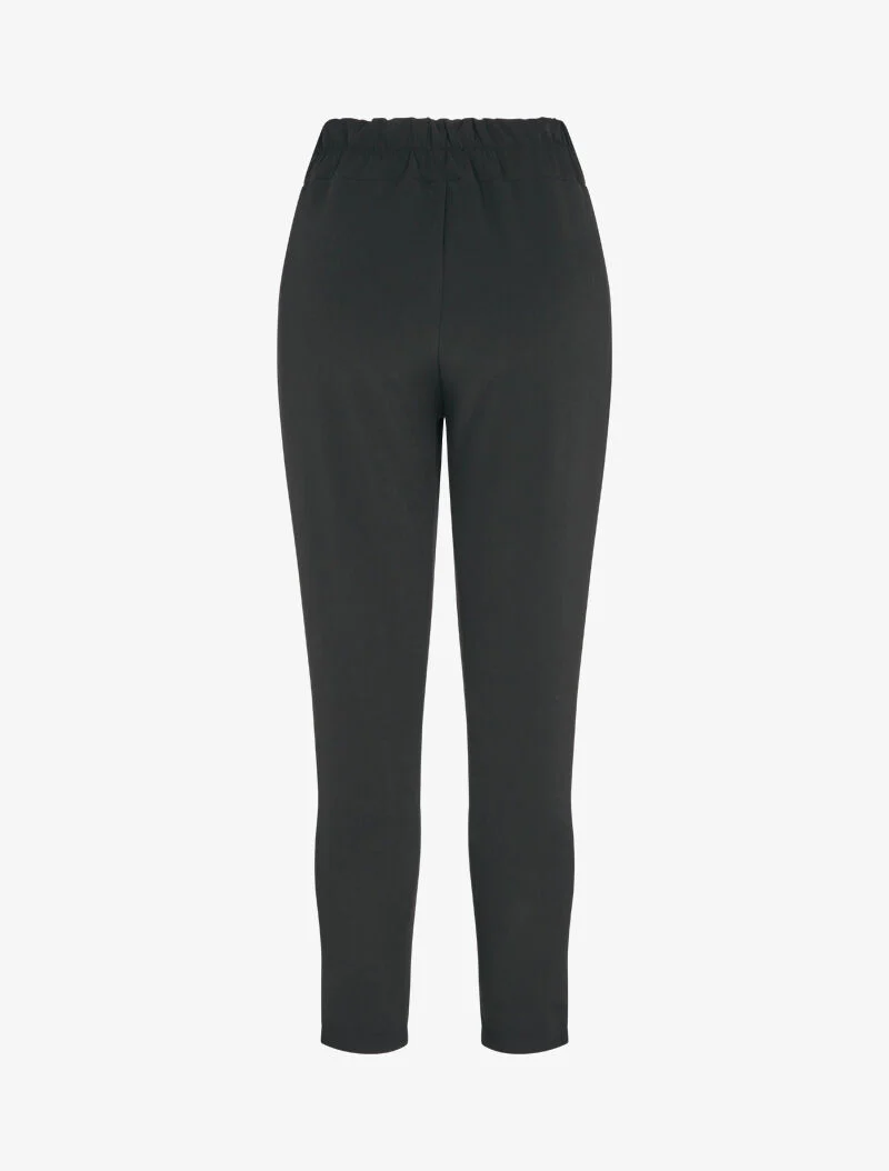 Carrot fit broek met geïntegreerde riem - Zwart - Image 2