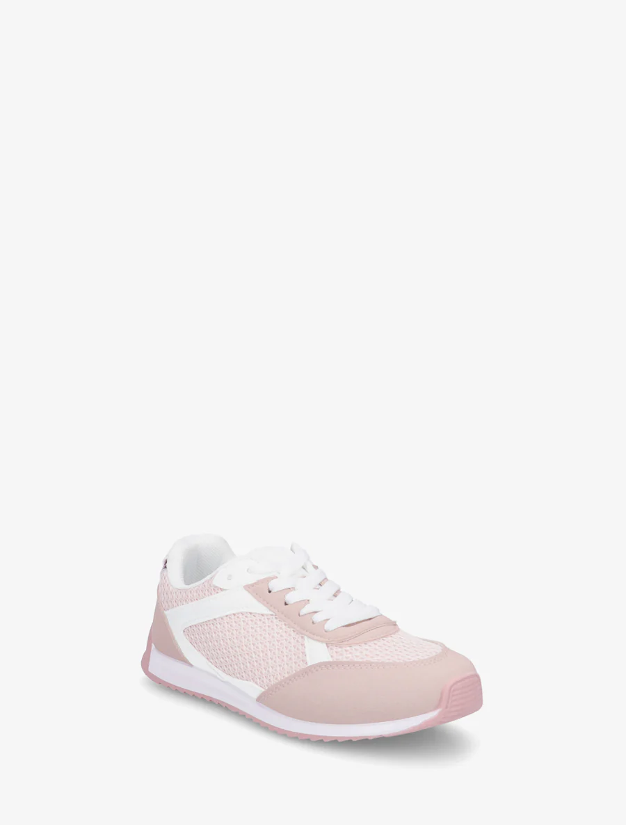 Casual sneakers van stof en imitatieleer - Roos - Image 2