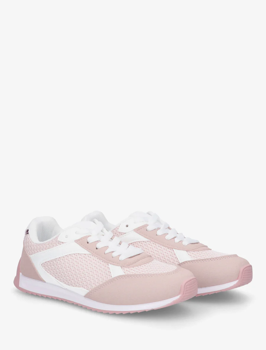 Casual sneakers van stof en imitatieleer - Roos - Image 4