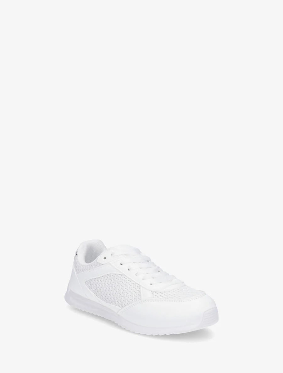 Casual sneakers van stof en imitatieleer - Wit - Image 2